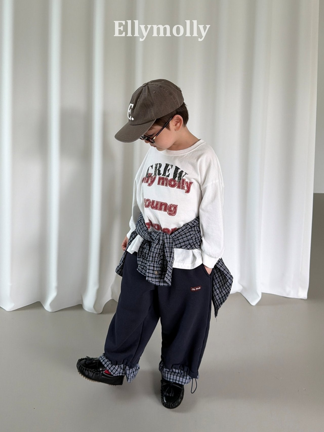 ［ELLY MOLLY］Crew boxy tee