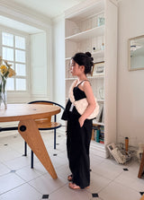 ［comma］Linen frill camisole blouse