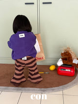 ［con］Choco stripe flare pants