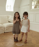 ［LINDO］Dot camisole frill one-piece