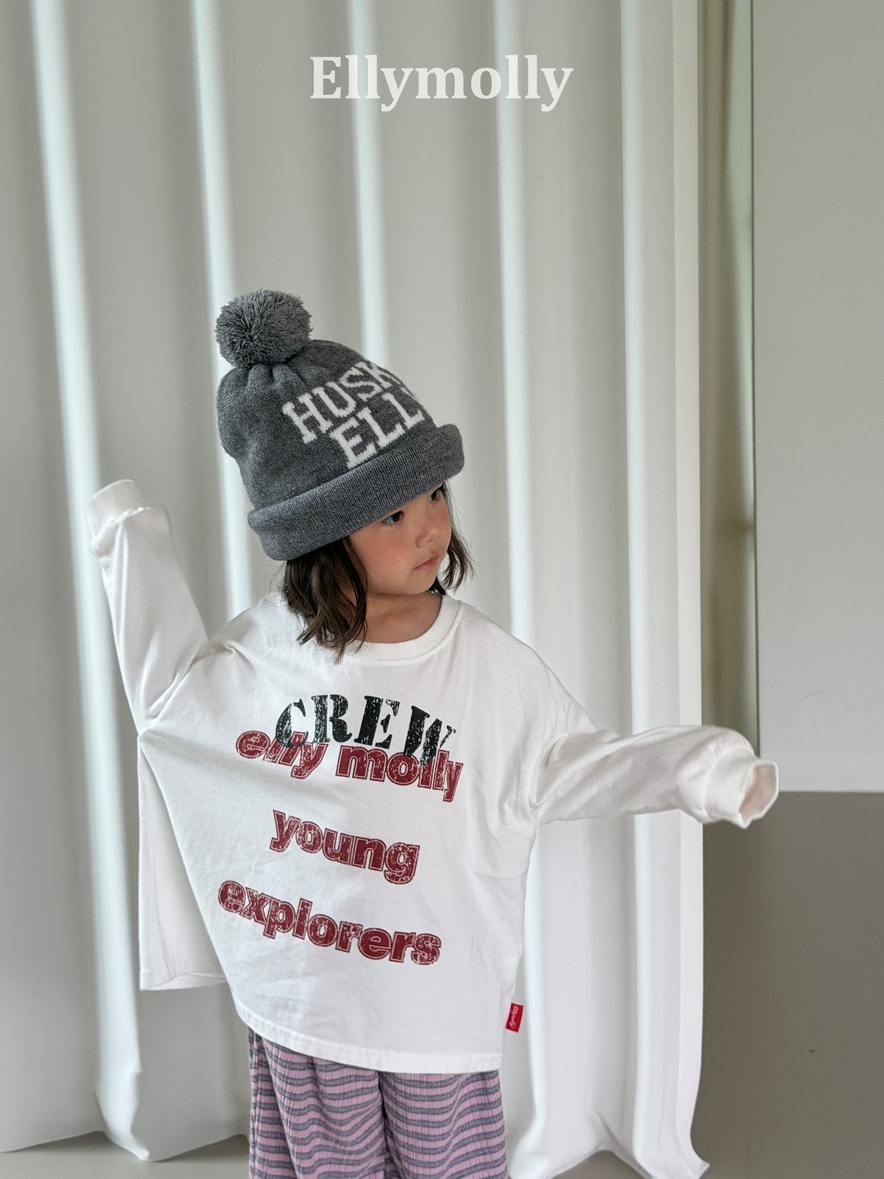 ［ELLY MOLLY］Crew boxy tee