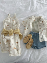 ［minirobe］Puppy pattern overalls
