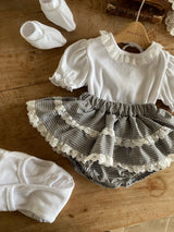 ［Anne shirley］Check lace bloomer skirt