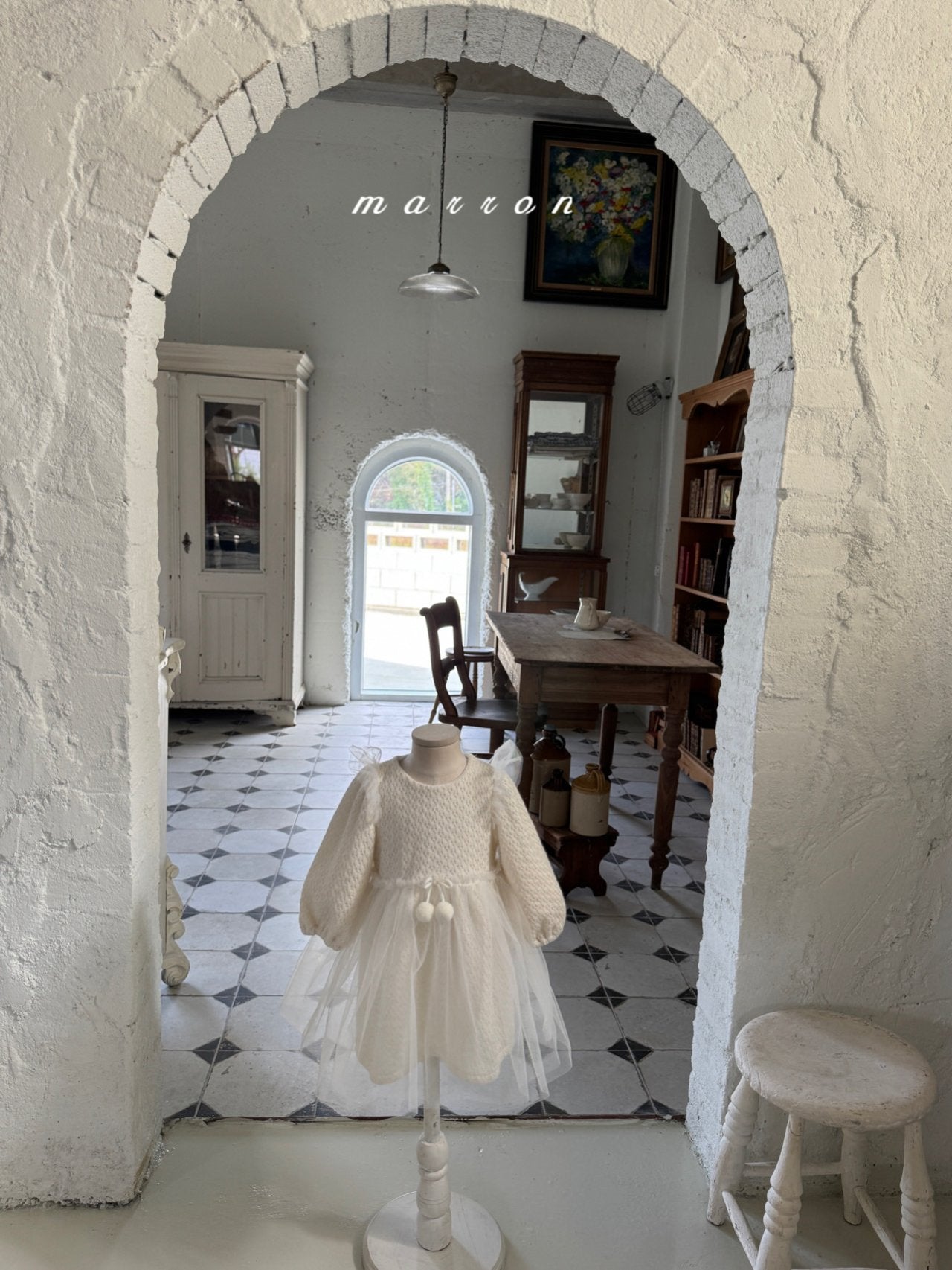 ［marron］Cherry shasha dress