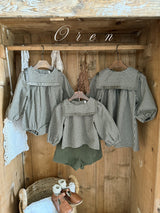 ［OREN］Bobo check sailor one-piece