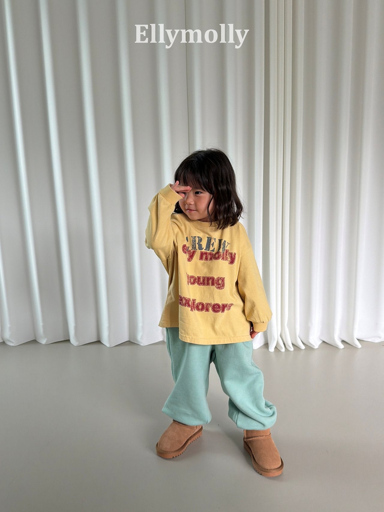 ［ELLY MOLLY］Crew boxy tee