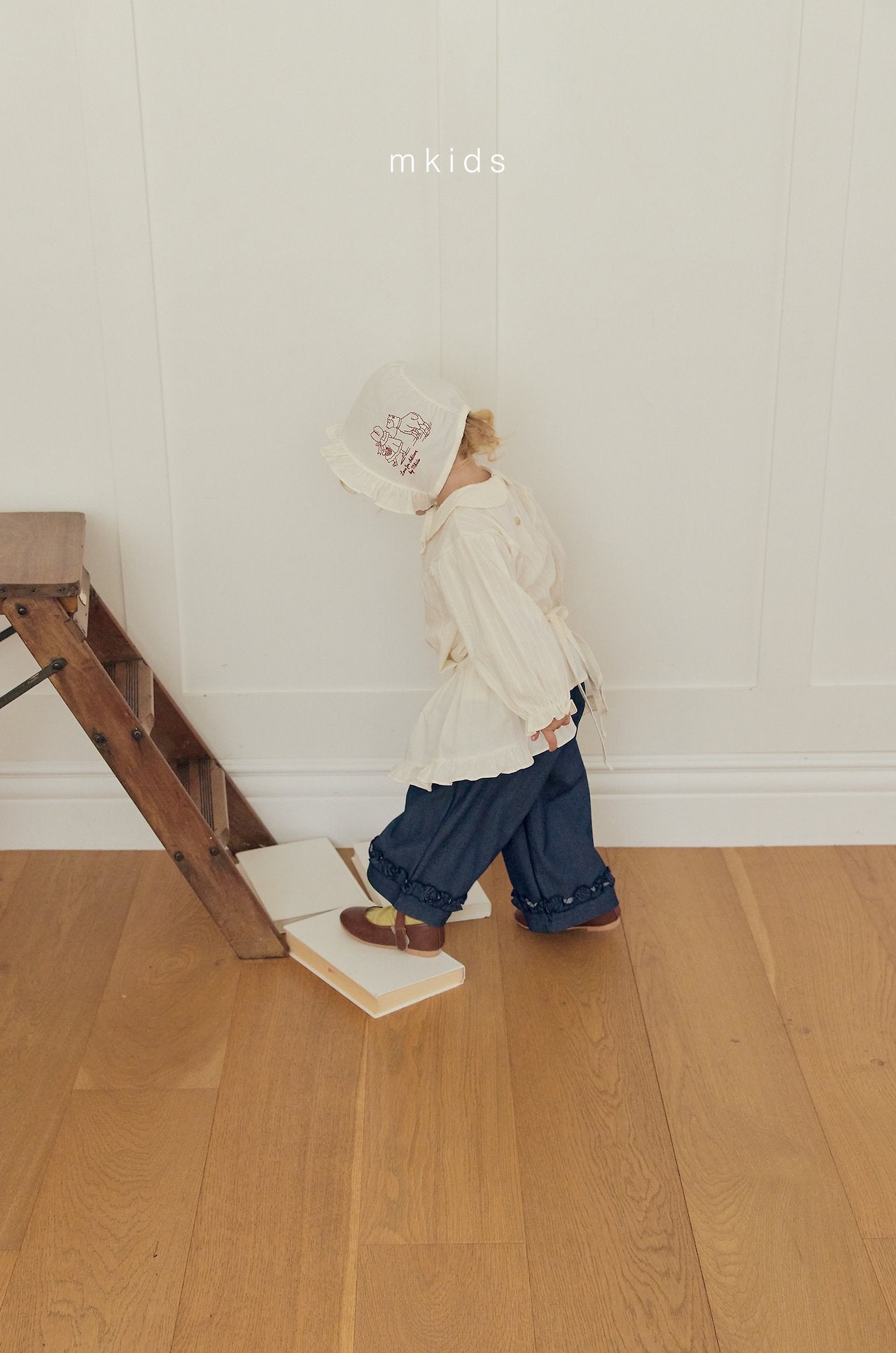 ［mkids］Jean frill pants