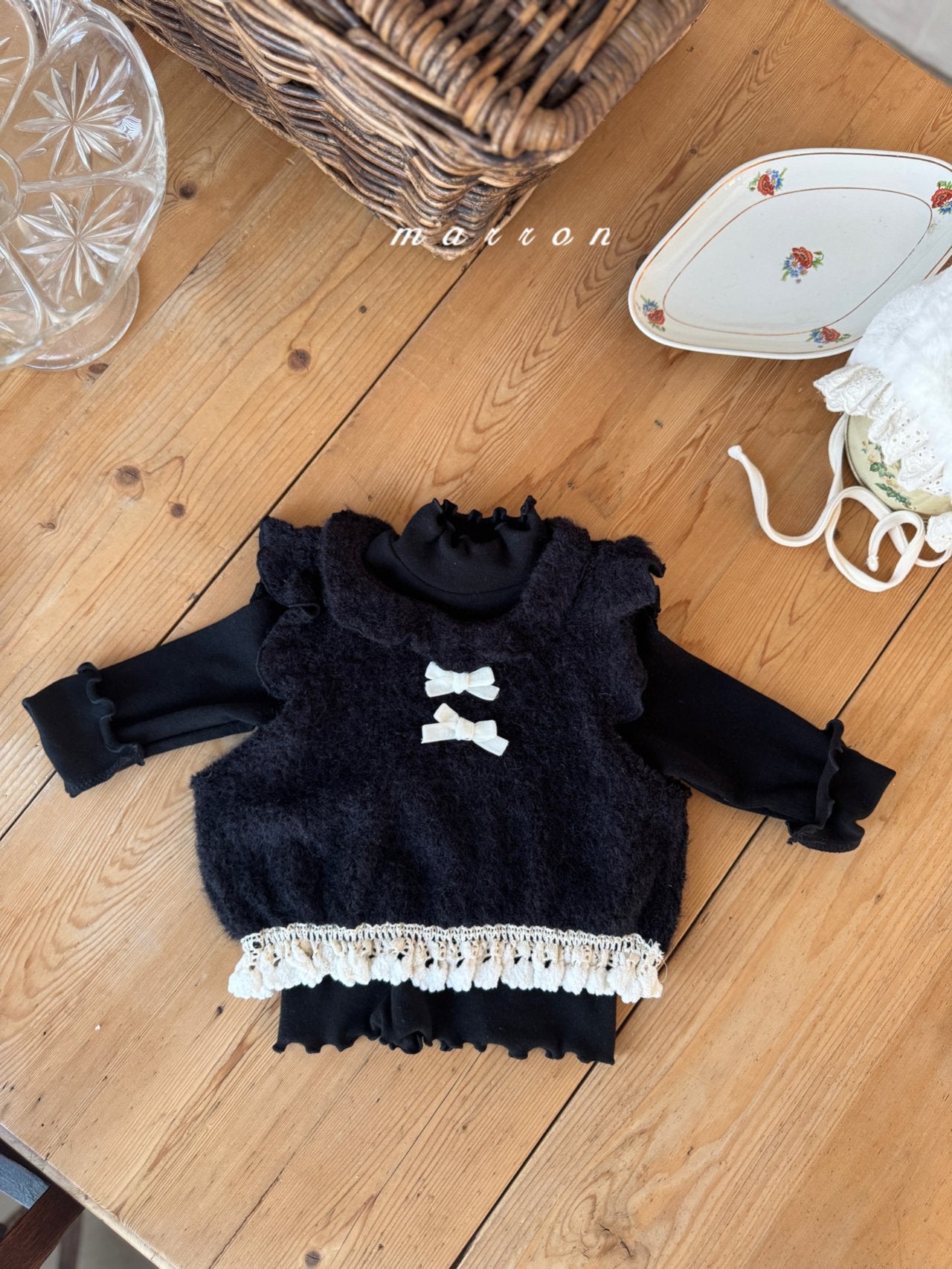 ［marron］Sweetie ribbon vest