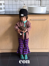 ［con］Choco stripe flare pants