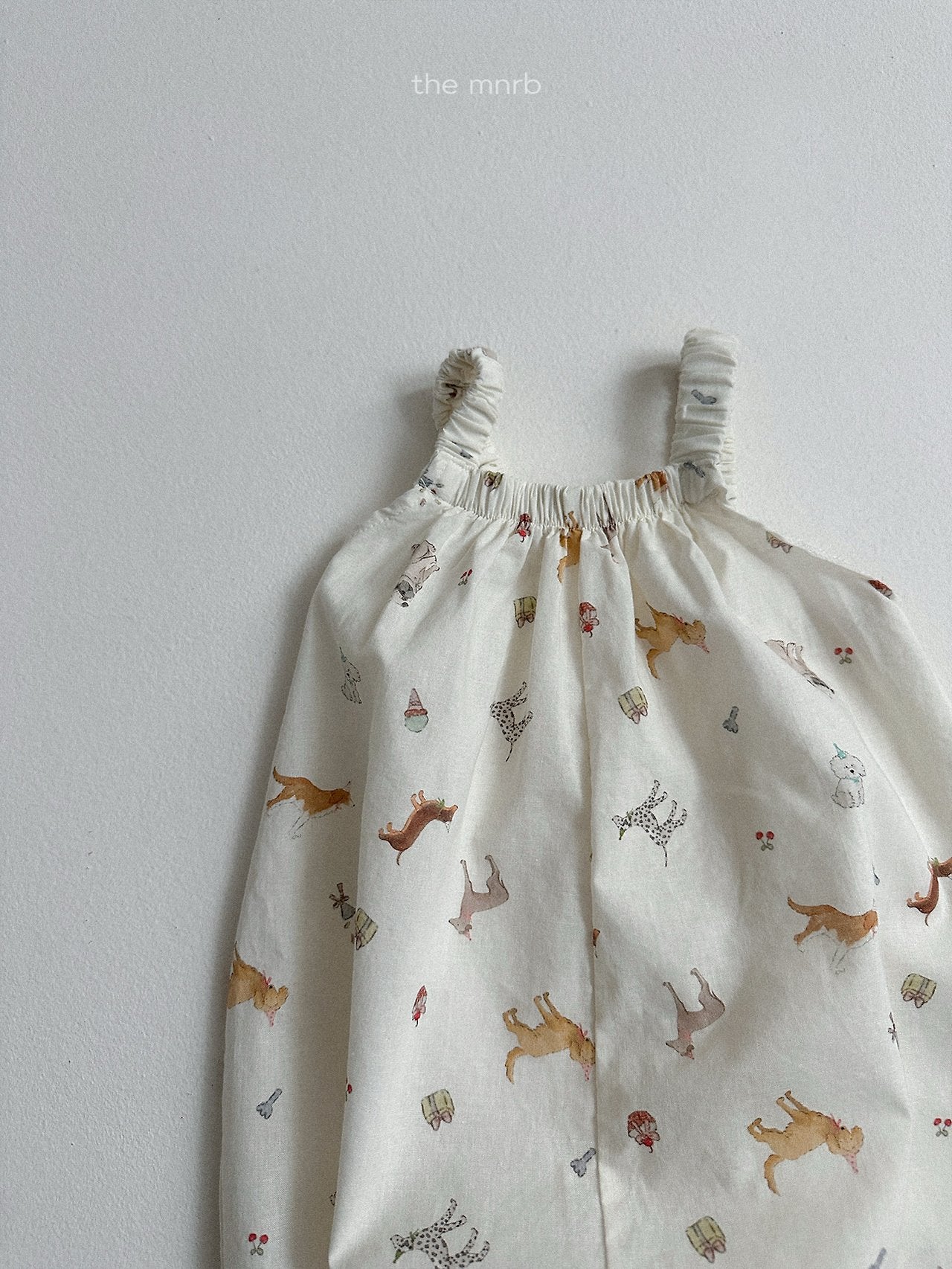 ［minirobe］Puppy pattern overalls