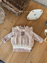 ［marron］Sweetie ribbon vest