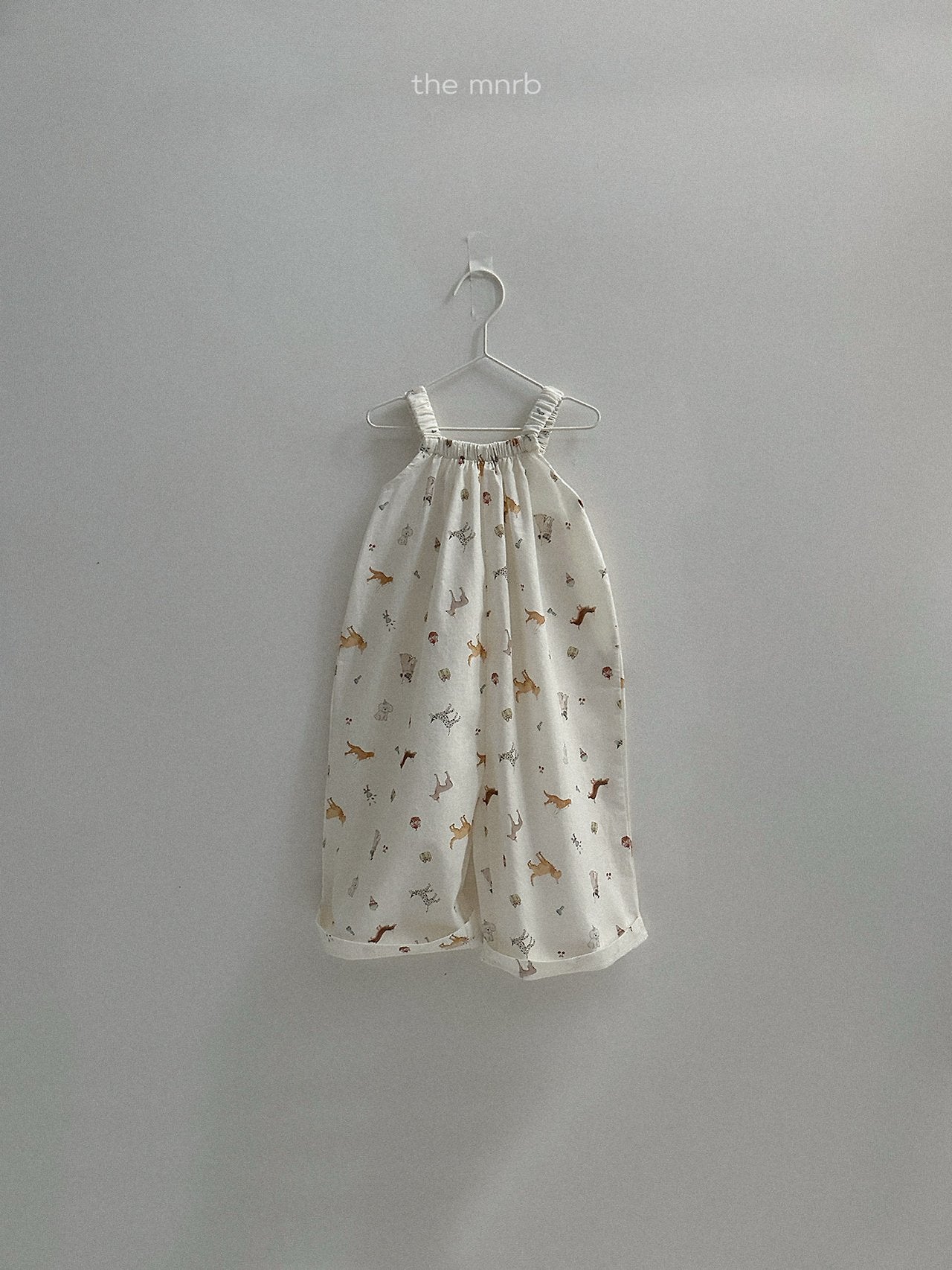 ［minirobe］Puppy pattern overalls