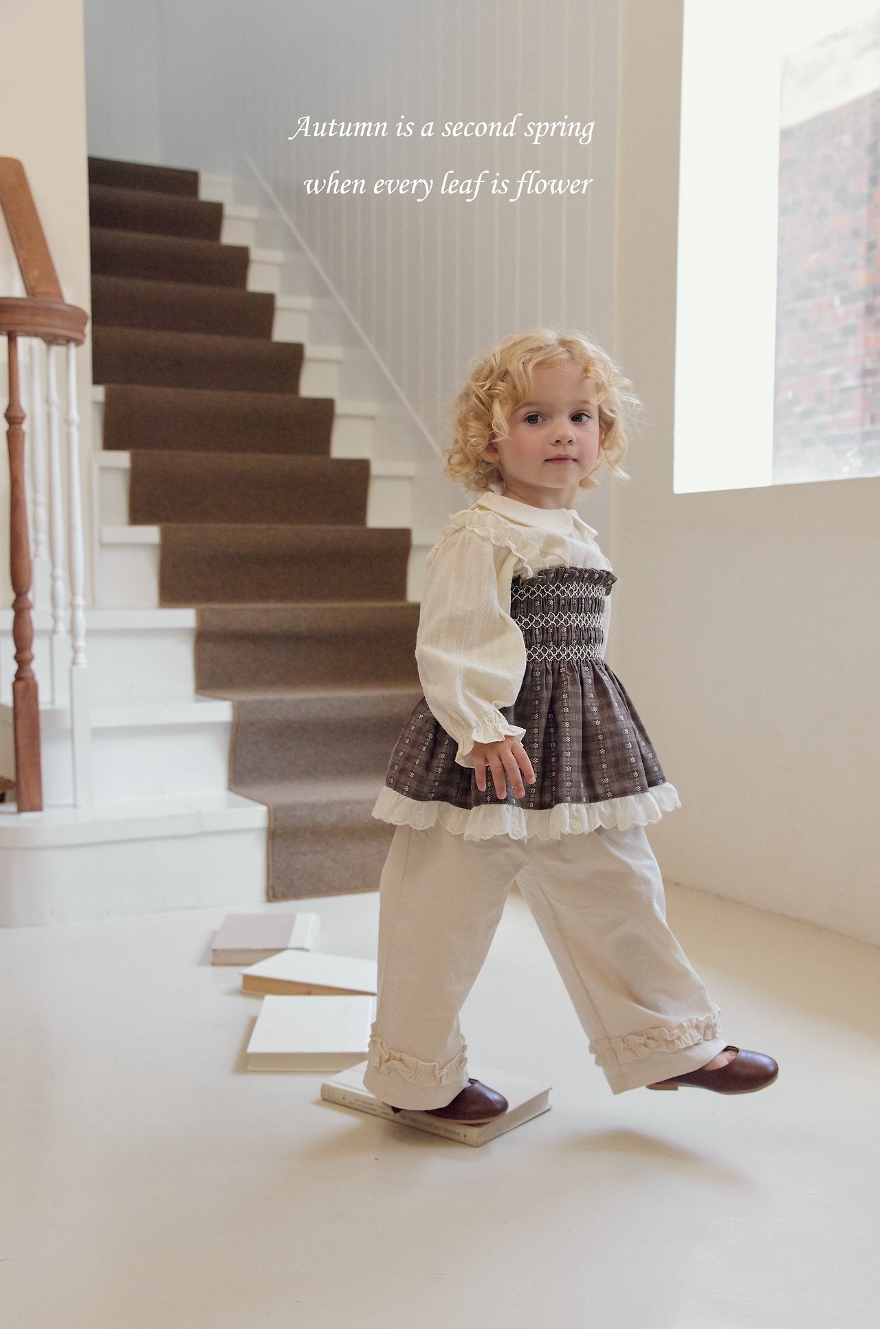 ［mkids］Jean frill pants