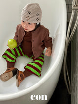 ［con］Choco stripe flare pants