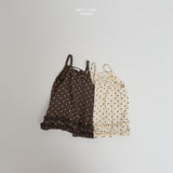 ［LINDO］Dot camisole frill one-piece