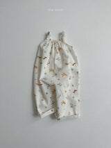 ［minirobe］Puppy pattern overalls