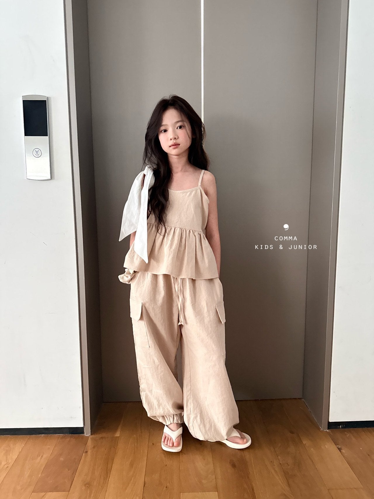 ［comma］Linen jogger pants