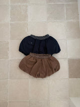 ［jujua］Pocket check balloon pants