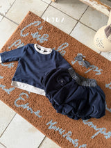 ［jujua］Pocket check balloon pants