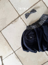 ［jujua］Pocket check balloon pants