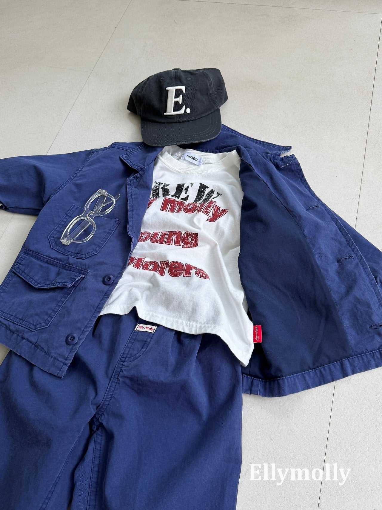［ELLY MOLLY］Crew boxy tee