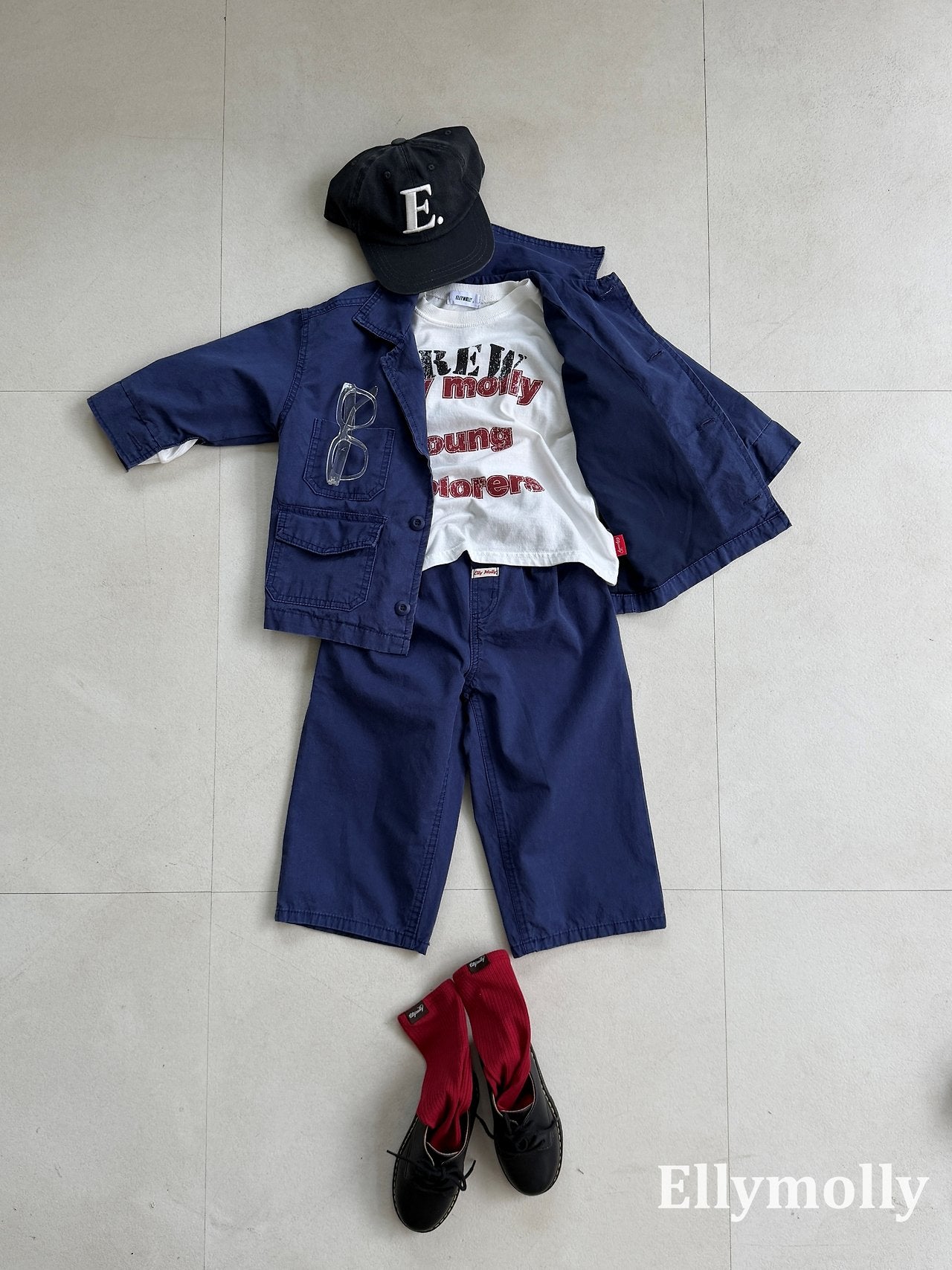 ［ELLY MOLLY］Crew boxy tee