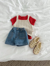 ［minirobe］Bella ribbed tee