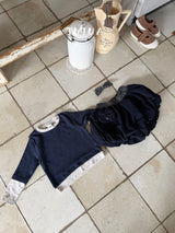 ［jujua］Pocket check balloon pants