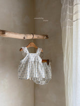 ［Anne shirley］Flower ribbon frill set up
