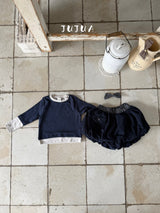 ［jujua］Pocket check balloon pants