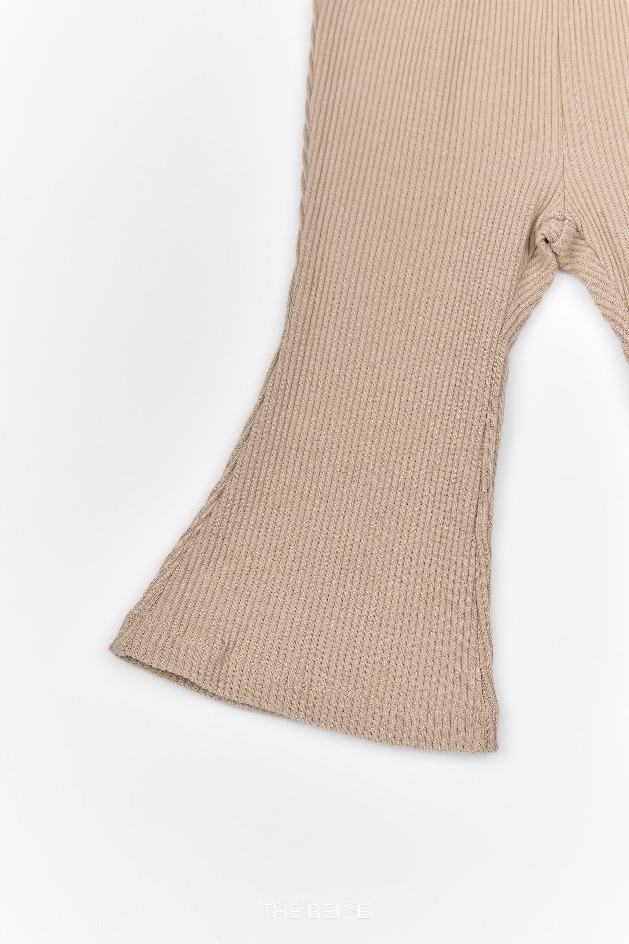 ［The beige］Ribbed Bootcut Pants