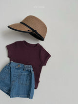 ［minirobe］Bella ribbed tee