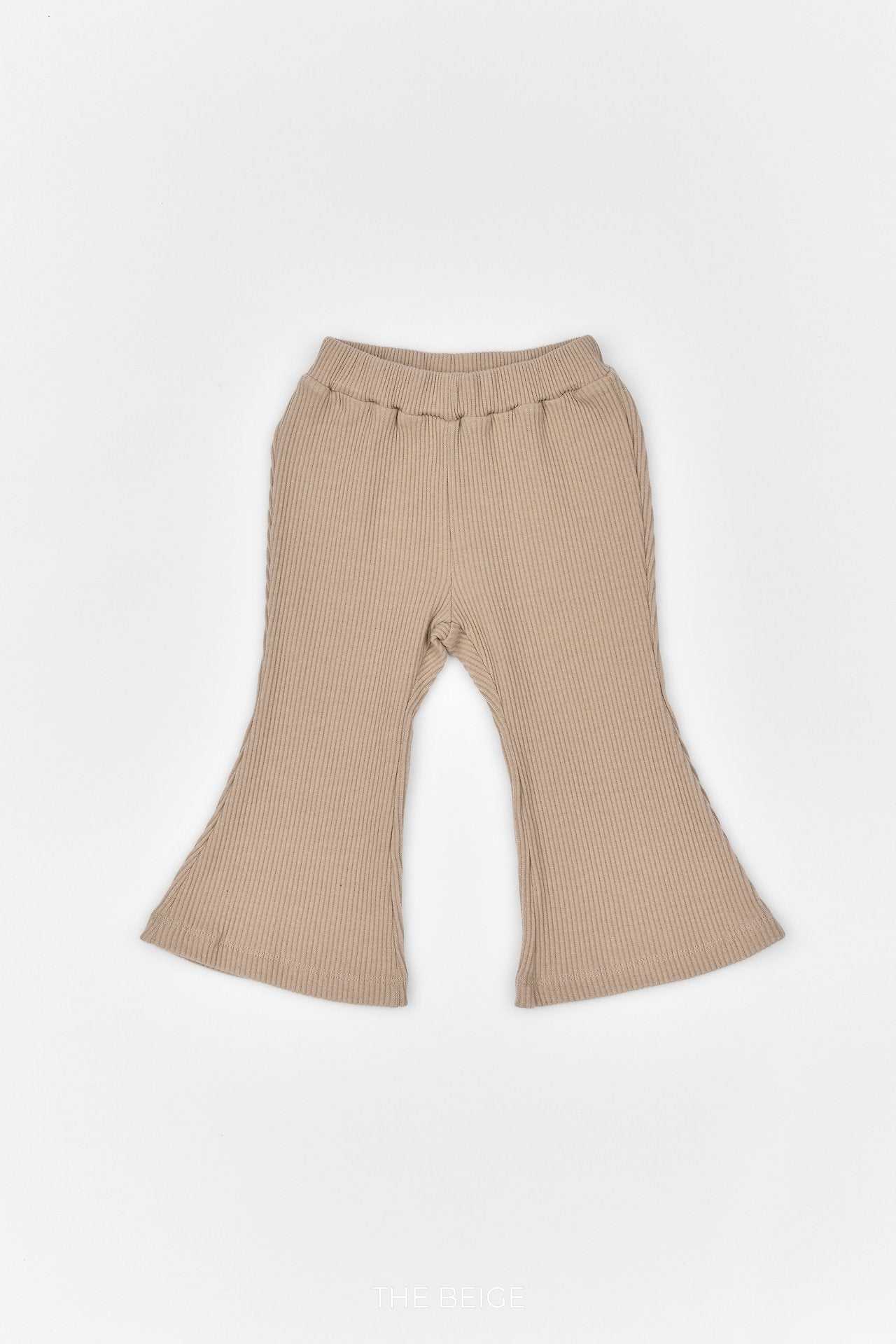 ［The beige］Ribbed Bootcut Pants