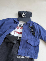 ［ELLY MOLLY］Crew boxy tee