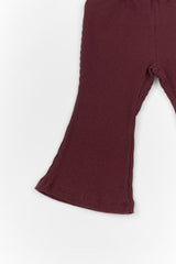［The beige］Ribbed Bootcut Pants