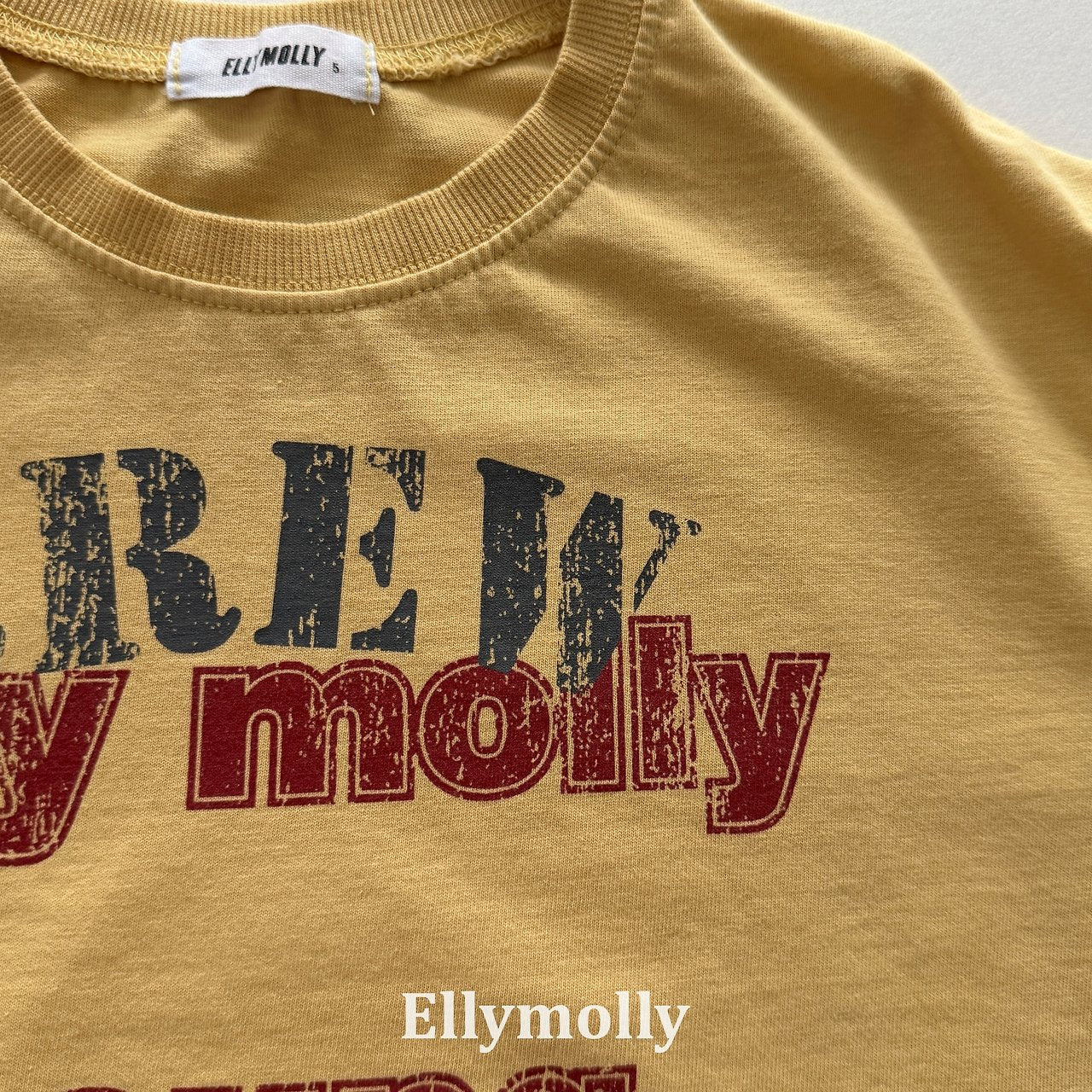 ［ELLY MOLLY］Crew boxy tee