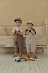 ［The beige］Binding overalls