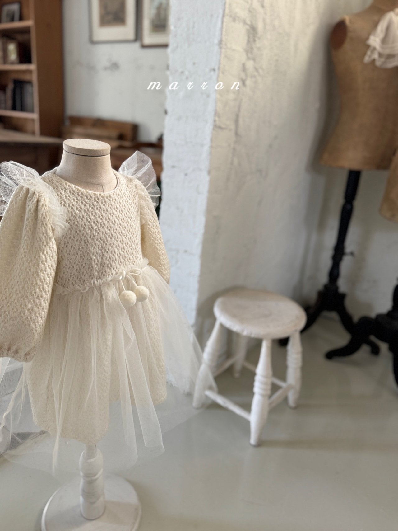 ［marron］Cherry shasha dress