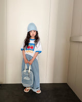 ［comma］Apple two tone tee