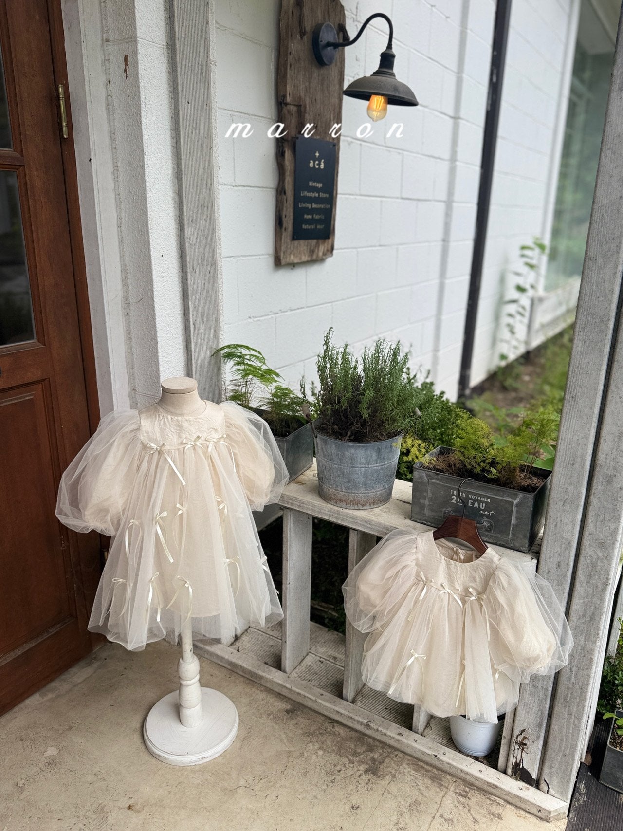 ［marron］Ribbon dress
