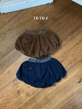 ［jujua］Pocket check balloon pants