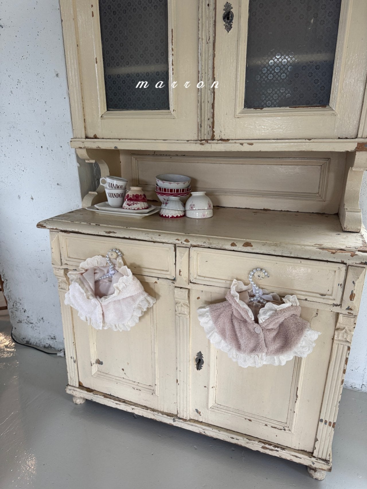 ［marron］Mini lace bear cape