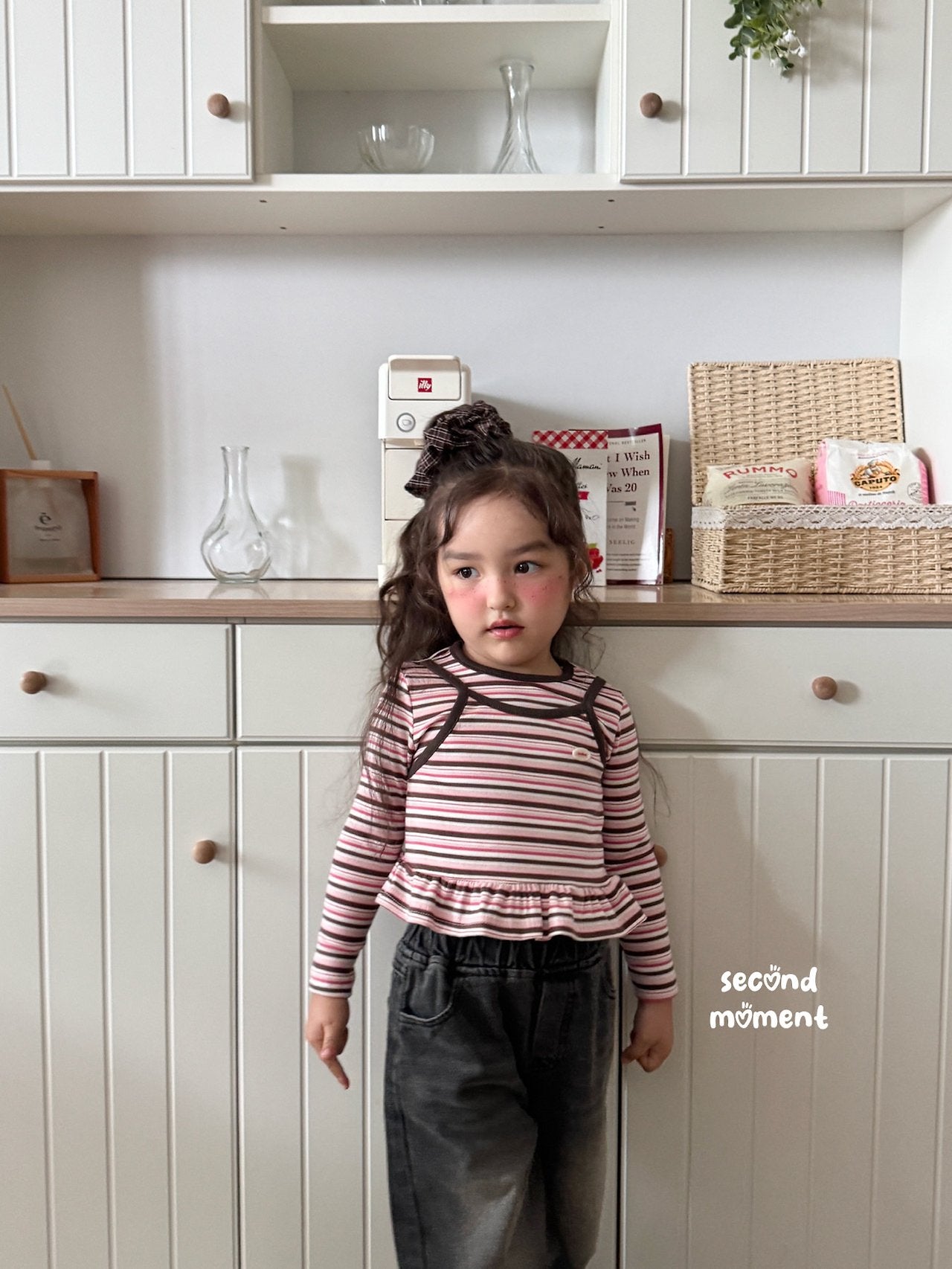 ［second moment］Barbie stripe frill tops