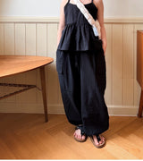 ［comma］Linen jogger pants