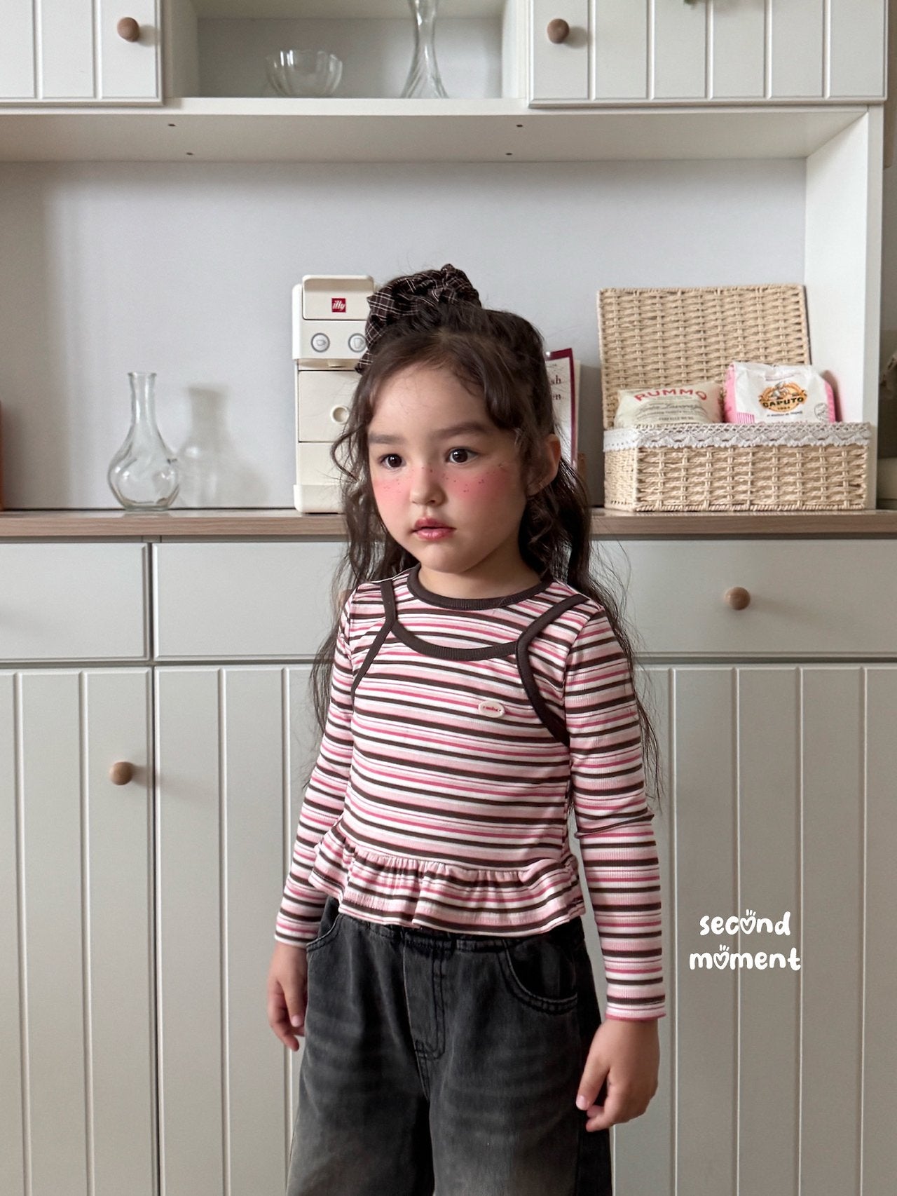 ［second moment］Barbie stripe frill tops