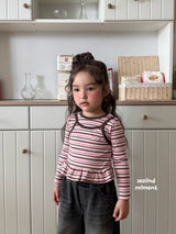 ［second moment］Barbie stripe frill tops