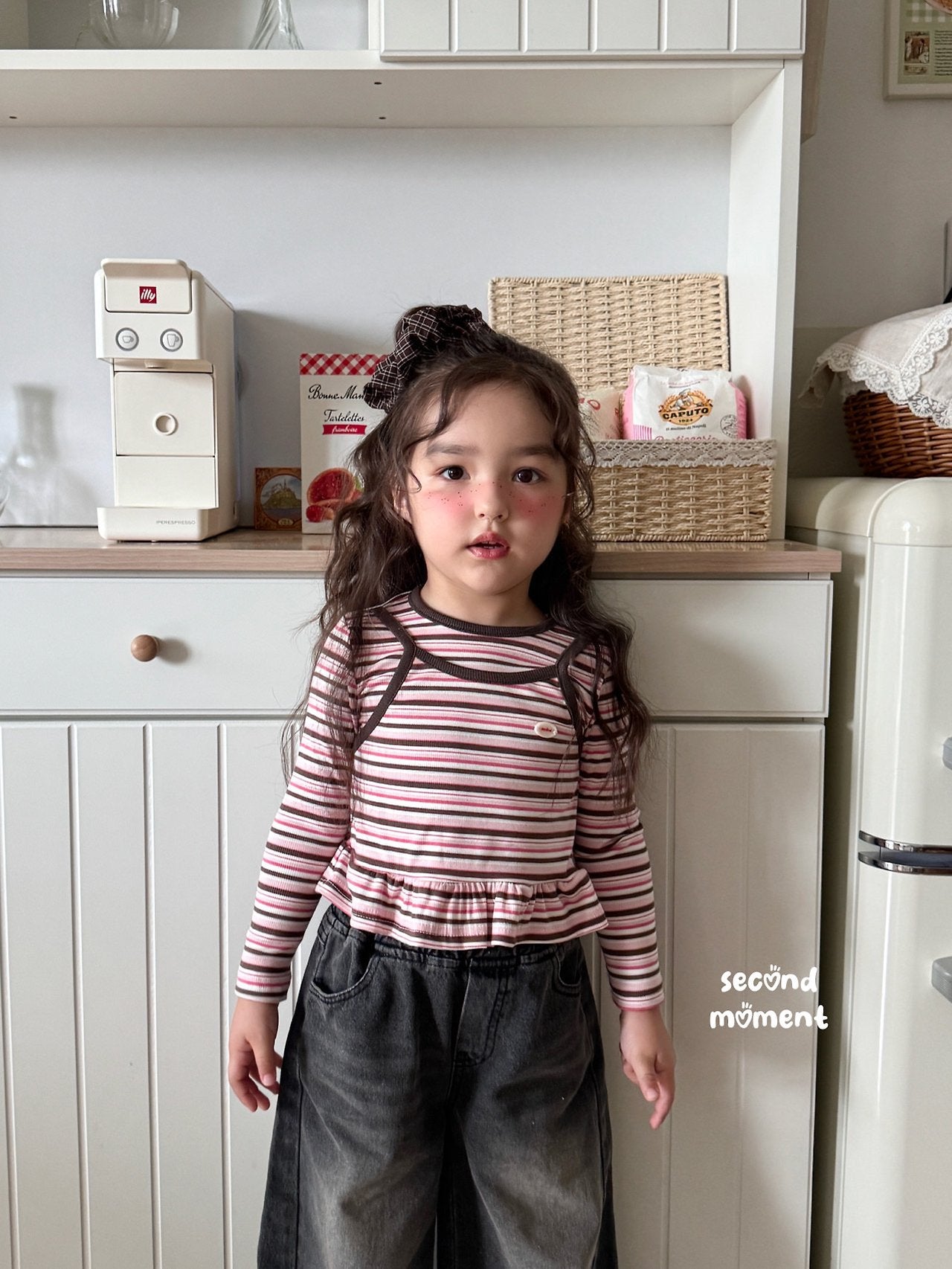 ［second moment］Barbie stripe frill tops
