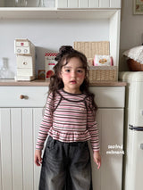 ［second moment］Barbie stripe frill tops