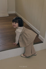 ［The beige］Ribbed Bootcut Pants
