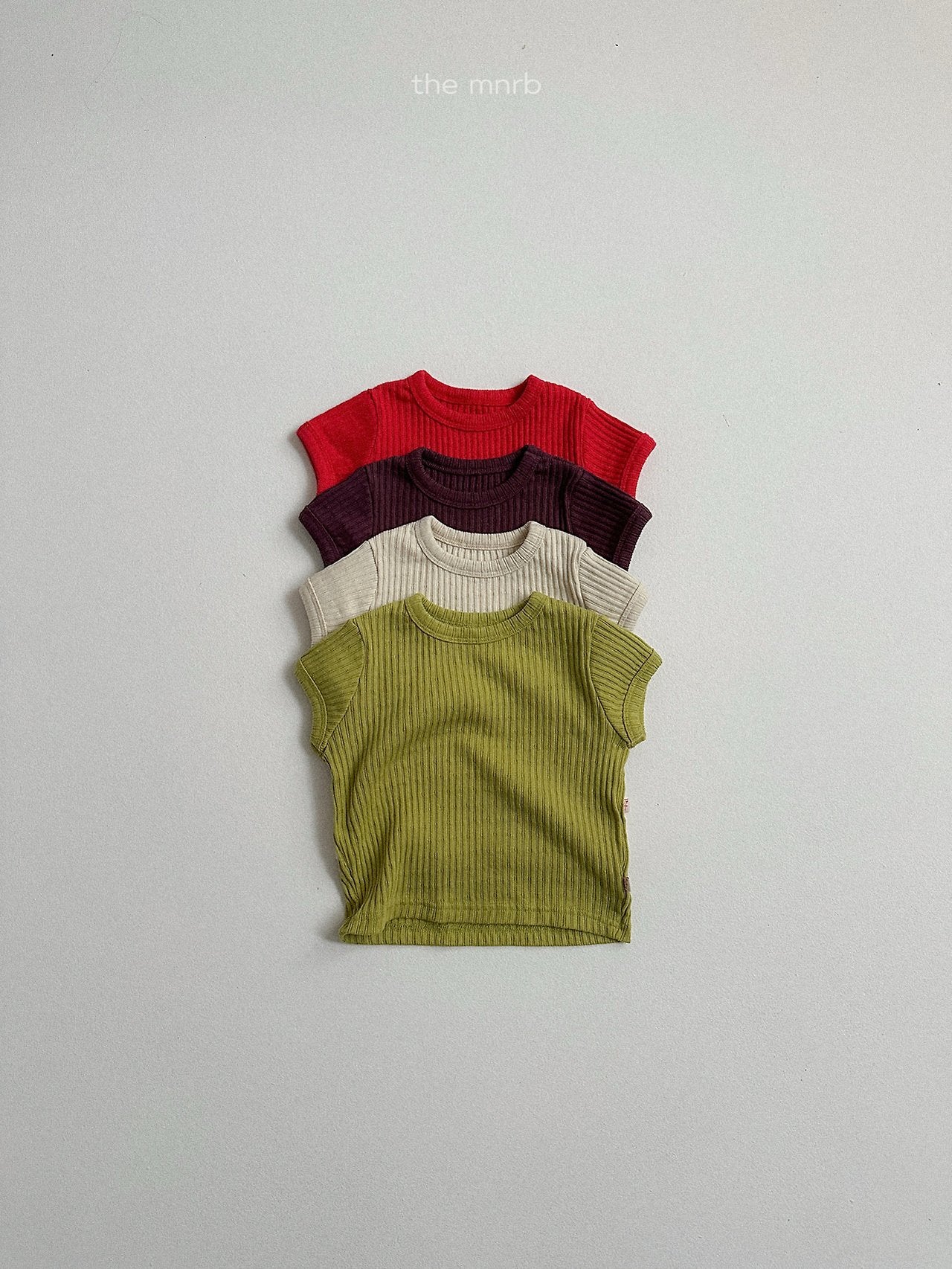 ［minirobe］Bella ribbed tee